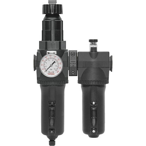 Manual Drain Filter, Regulator & Lubricator with Metal Bowl & Gauge Modulair 400, 1/2" NPT Rock Safety Industrial Ltd
