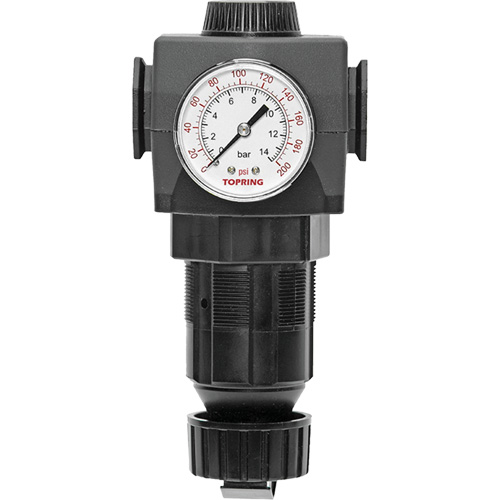 D&eacute;tendeur avec jauge Modulair 400, 3/4" NPTF, PSI max. de 125 PSI, Canalisation/Modulaire Rock Safety Industrial Ltd