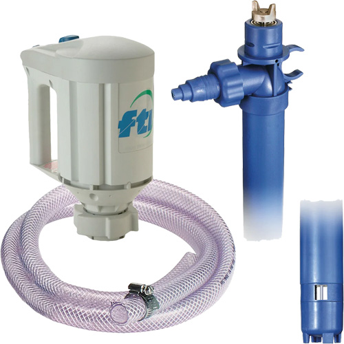 Trousse de pompe pour baril PFM-40 avec moteur M3V, Polypropyl&egrave;ne/PVDF/Acier inoxydable Rock Safety Industrial Ltd