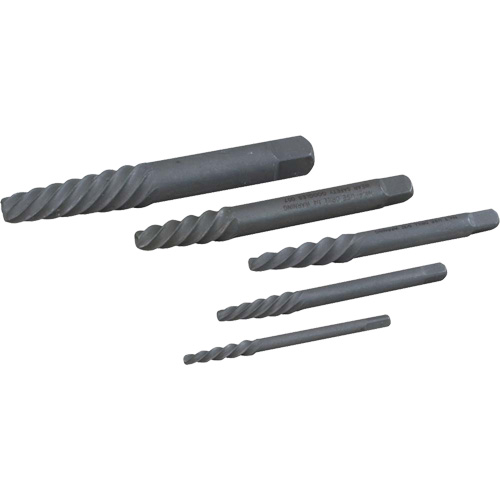Left Hand Spiral Tapered Flute Extractor Set, 5 Pieces Rock Safety Industrial Ltd