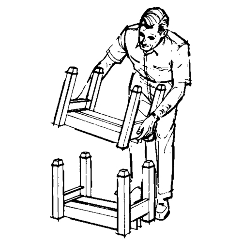 Portable Stacking Racks, 12" W x 16" D, 2500 lbs. Capacity Rock Safety Industrial Ltd