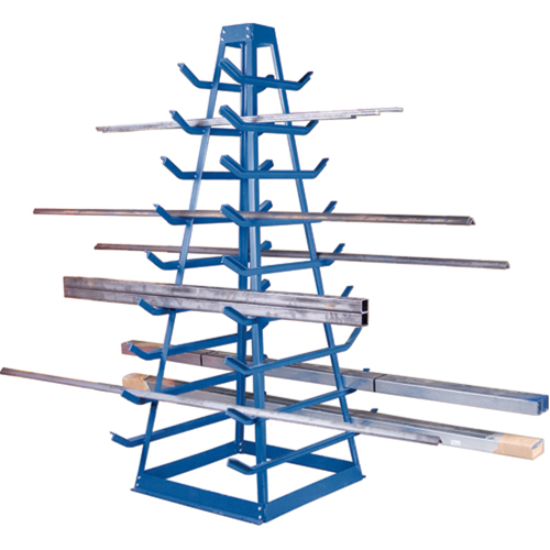 Bar Storage Racks - Horizontal Bar Racks, Horizontal, 9 Levels, 18" W x 40" D x 84" H, 1800 lbs. Cap. Rock Safety Industrial Ltd
