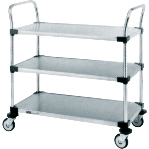 Chariots utilitaires pour service r&eacute;gulier, 3 Tiers, 24" la x 39" h x 24" p, Capacit&eacute; 500 lb Rock Safety Industrial Ltd