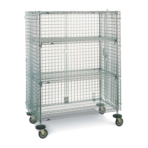 Wire Shelf Cart, Chrome Plated, 21-1/2" x 68-1/2" x 40", 500 lbs. Capacity Rock Safety Industrial Ltd