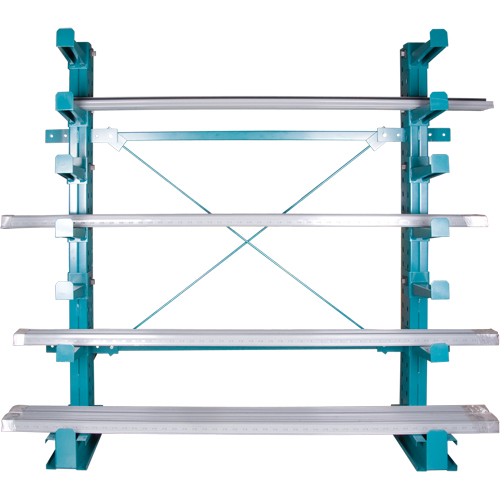 Cantilever Bar-Stock Racking - Light-Duty, Single Sided, 12" Arm, 75" H Rock Safety Industrial Ltd