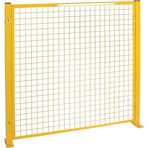 Protecteur de p&eacute;rim&egrave;tre de style treillis, 4' h x 4' la, Jaune Rock Safety Industrial Ltd