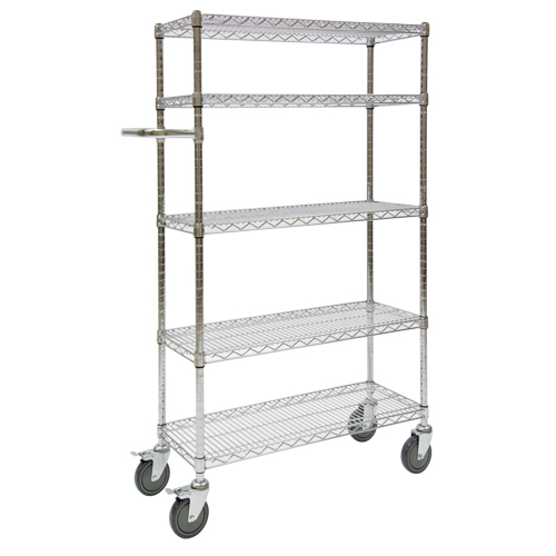 Push Cart, Chrome Plated, 30' x 60" x 14", 800 lbs. Capacity Rock Safety Industrial Ltd