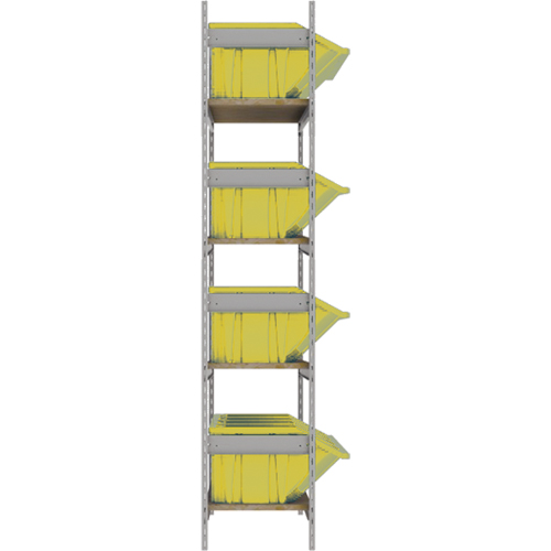&eacute;tag&egrave;res larges avec bacs g&eacute;ants en plastique, Acier, Sans boulons, Capacit&eacute; 800 lb, 66" la x 72" h x 18" p Rock Safety Industrial Ltd