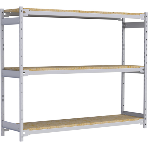Wide Span Record Storage Shelving, Steel, 3 Shelves, 72" W x 18" D x 60" H Rock Safety Industrial Ltd