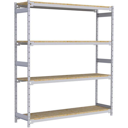Wide Span Record Storage Shelving, Steel, 4 Shelves, 72" W x 18" D x 84" H Rock Safety Industrial Ltd