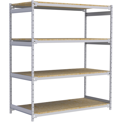 Wide Span Record Storage Shelving, Steel, 4 Shelves, 72" W x 32" D x 84" H Rock Safety Industrial Ltd