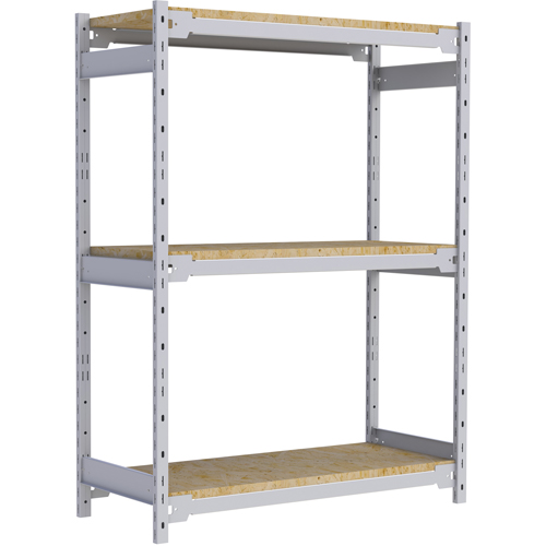 Wide Span Record Storage Shelving, Steel, 3 Shelves, 42" W x 18" D x 60" H Rock Safety Industrial Ltd