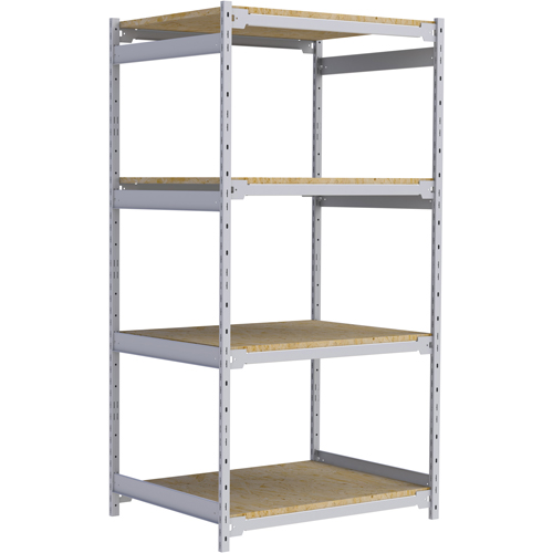 Wide Span Record Storage Shelving, Steel, 4 Shelves, 42" W x 32" D x 84" H Rock Safety Industrial Ltd