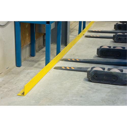 Floor Angle Guard Rails, Steel, 48" L x 5" H, Yellow Rock Safety Industrial Ltd