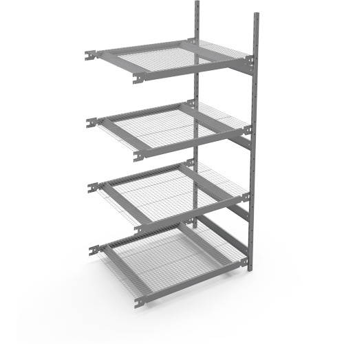 &eacute;tag&egrave;re de grande largeur, Acier, Sans boulons, Capacit&eacute; 1340 lb, 42" la x 84" h x 32" p Rock Safety Industrial Ltd