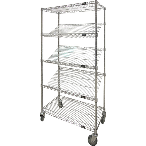 Chariot &agrave; tablettes inclin&eacute;es, Tiers 5, 18" la x 69" h x 36" p Rock Safety Industrial Ltd
