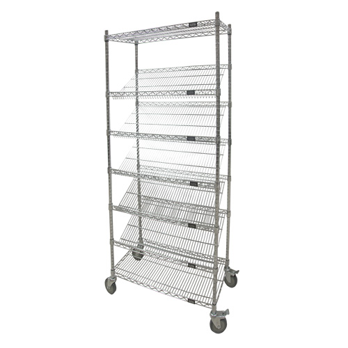 Chariot &agrave; tablettes inclin&eacute;es, Tiers 7, 24" la x 80" h x 48" p Rock Safety Industrial Ltd