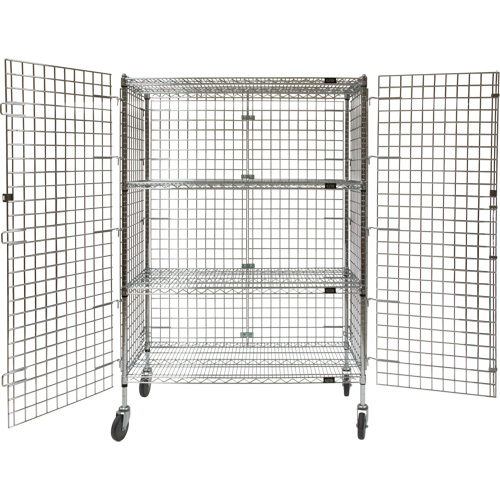 Security Cart, Chrome Plated, 48" x 69" x 24", 500 lbs. Capacity Rock Safety Industrial Ltd