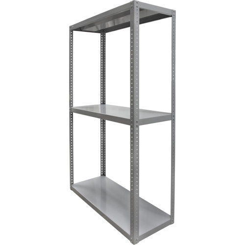 Heavy-Duty Shelving, Steel, Bolted, 3000 lbs. Capacity, 36" W x 72" H x 24" D Rock Safety Industrial Ltd
