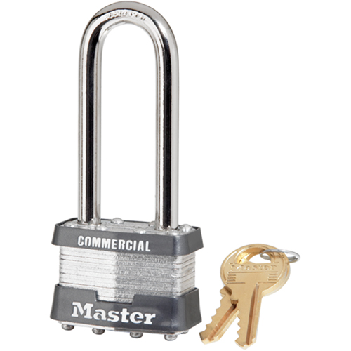 Cadenas commercial, Argent, Cl&eacute;s diff&eacute;rentes, Acier lamin&eacute;, Largeur de 1-3/4" Rock Safety Industrial Ltd