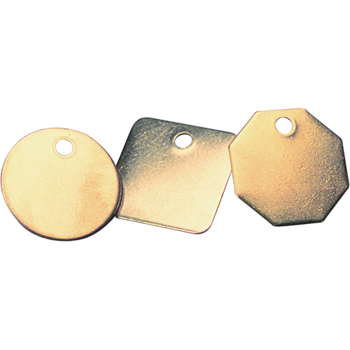 Blank Tags, Brass, 1.5" dia Rock Safety Industrial Ltd