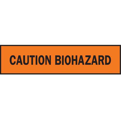 Barricade Tape, English, 3" W x 1000' L, 3.5 mils, Black on Orange Rock Safety Industrial Ltd