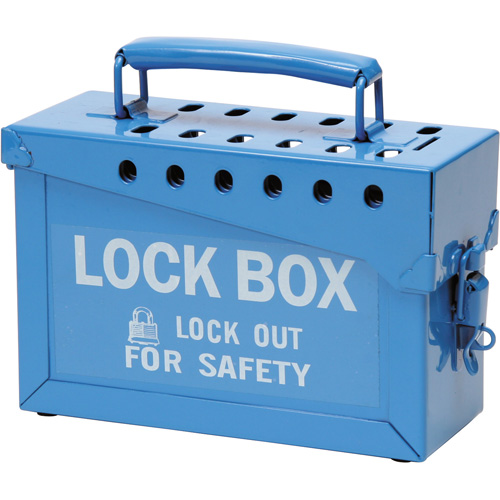 Coffret de s&eacute;curit&eacute; portatif en m&eacute;tal, Bleu Rock Safety Industrial Ltd