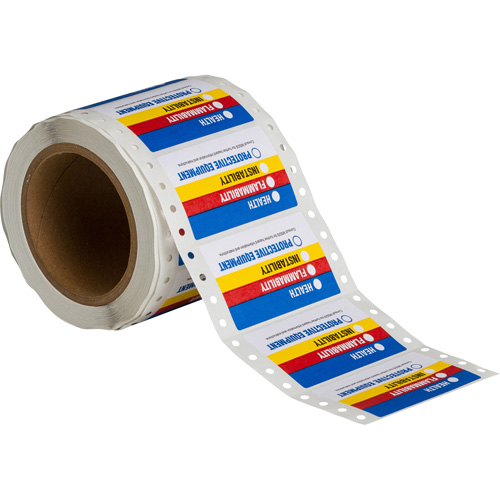 &eacute;tiquettes &agrave; auto-pelliculage  Protective Equipment , Papier, Rouleau, 3" lo x 1-7/8" la Rock Safety Industrial Ltd