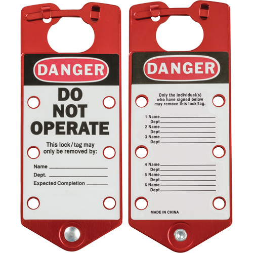 Moraillons de verrouillage &eacute;tiquet&eacute;s, Rouge Rock Safety Industrial Ltd