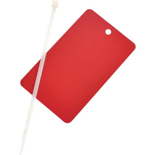 &eacute;tiquette vierge inscriptible, M&eacute;tal, 3" la x 5" h Rock Safety Industrial Ltd