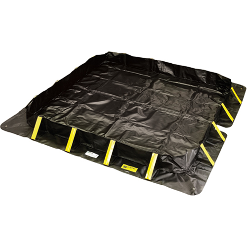 Berme repliable Stinger, Capacit&eacute; 179 gal. US, 6' la x 4' lo x 12" h, Support &agrave; encliqueter Rock Safety Industrial Ltd