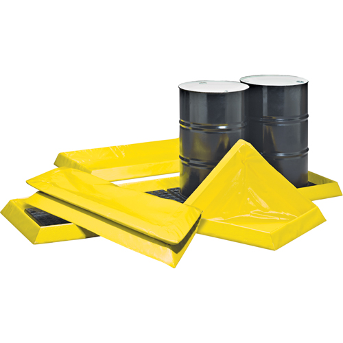 Postes de travail flexibles Spillpal sans grille, Capacit&eacute; 14 gal. US, 4' la x 2' lo x 3" h, Paroi en mousse Rock Safety Industrial Ltd