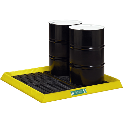 Postes de travail flexibles Spillpal sans grille, Capacit&eacute; 29 gal. US, 4' la x 4' lo x 3" h, Paroi en mousse Rock Safety Industrial Ltd