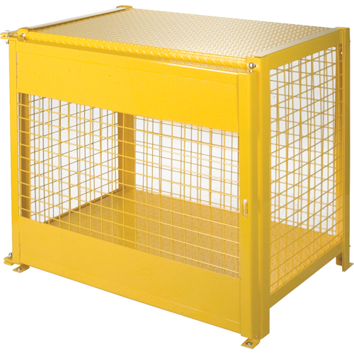 Gas Cylinder Cabinets, 6 Cylinder Capacity, 44" W x 30" D x 37" H, Yellow Rock Safety Industrial Ltd