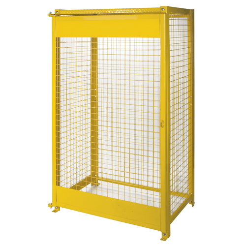 Gas Cylinder Cabinets, 10 Cylinder Capacity, 44" W x 30" D x 74" H, Yellow Rock Safety Industrial Ltd