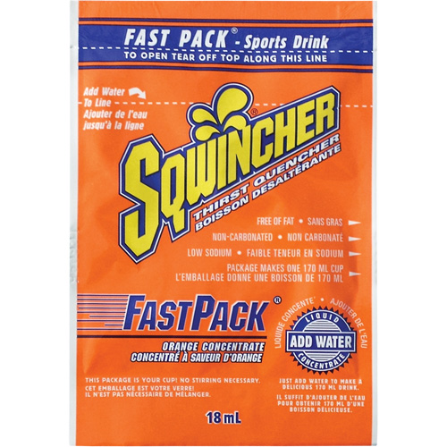 Sqwincher&reg; Boisson de r&eacute;hydratation Fast Pack, Emballage-portion, Orange Rock Safety Industrial Ltd
