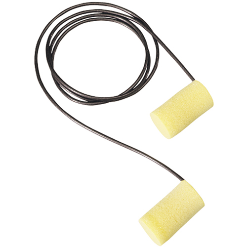 E-A-Rsoft Yellow Neons  Metal Detectable Earplugs, Corded, Large, Bulk - Polybag, 33 NRR dB Rock Safety Industrial Ltd
