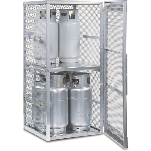 Armoires en aluminium pour bouteilles GPL, nbre de bouteilles: 8, 30" , 32" , 65" , Argent Rock Safety Industrial Ltd