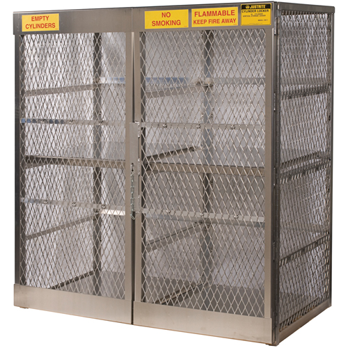 Armoires en aluminium pour bouteilles GPL, nbre de bouteilles: 16, 60" , 32" , 65" , Argent Rock Safety Industrial Ltd
