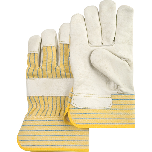 Standard-Duty Dry-Palm Fitters Gloves, Large, Grain Cowhide Palm, Cotton Inner Lining Rock Safety Industrial Ltd