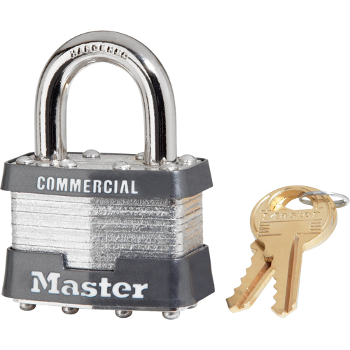 Laminated Padlock, Silver, Keyed Alike, Laminated Steel, 1-3/4" Width Rock Safety Industrial Ltd