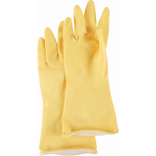 Gants de poids moyen, Taille Moyen/7.5, 12" lo, Latex de caoutchouc, Doublure en Ouat&eacute;e, 18 mils Rock Safety Industrial Ltd