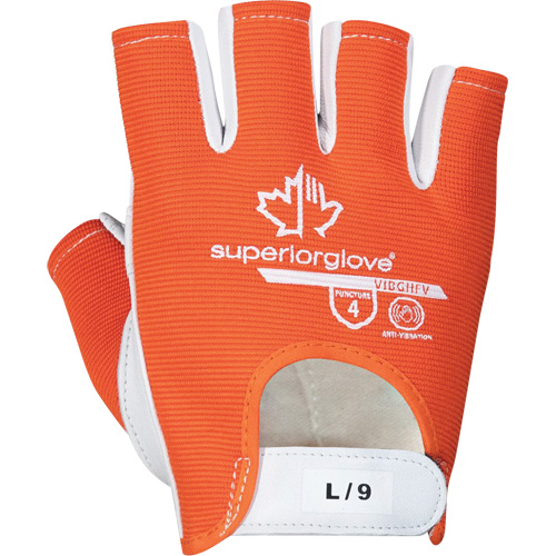 Gants Vibrastop demi-doigts antivibrations, Taille Moyen, Paume Ch&egrave;vre Rock Safety Industrial Ltd