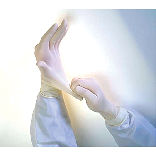 Gants d'examen Qualatex Miracle Grip QRP, Moyen, Latex, 6 mils, Sans poudre, Blanc Rock Safety Industrial Ltd