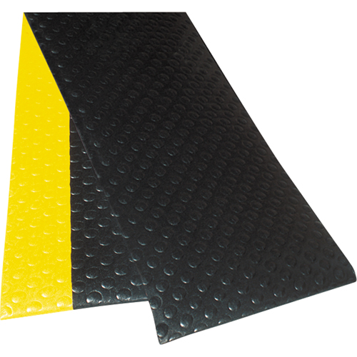 No. 417 Bubble Sof-Tred With Dyna-Shield Mats, Bubbled, 3' x 12' x 1/2", Black/Yellow, PVC Rock Safety Industrial Ltd