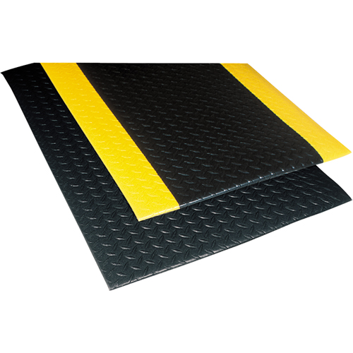 No. 419 Sof-Tred with Dyna-Shield Mats, Diamond, 2' x 3' x 1/2", Black, PVC Rock Safety Industrial Ltd