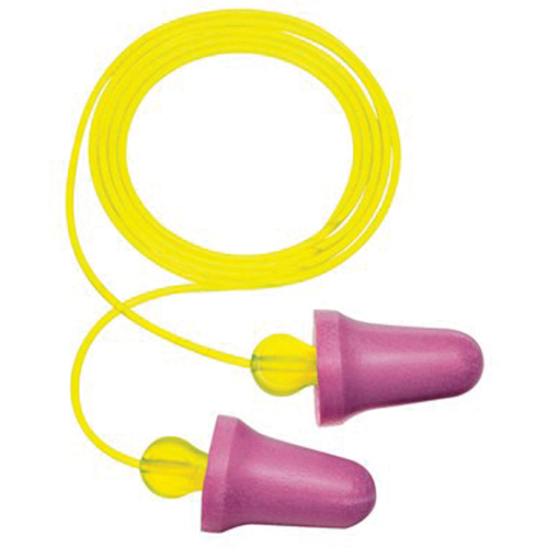 Bouchons d'oreilles en mousse sans contact E-A-R, Paire - Sac en poly, Avec cordon Rock Safety Industrial Ltd