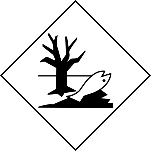 Marine Pollutant Mark TDG Shipping Labels, 4" L x 4" W, Black on White Rock Safety Industrial Ltd