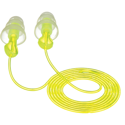 E-A-R Tri-Flange Reusable Earplugs, Corded, Bulk - Polybag, 26 dB NRR, One-Size Rock Safety Industrial Ltd