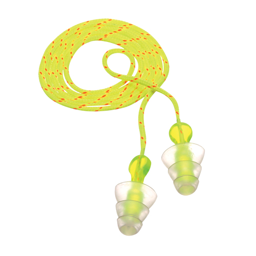 Bouchons d'oreilles r&eacute;utilisables &agrave; trois brides E-A-R, Avec cordon, Vrac - Sac en poly, 26 dB NRR, Taille unique Rock Safety Industrial Ltd
